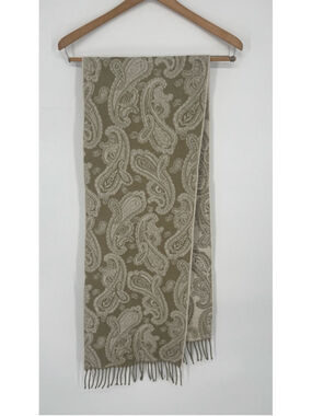 Women's Paisley Scarf One Size Tan Beige